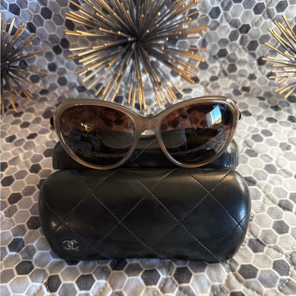 Authentic Chanel brown sunglasses